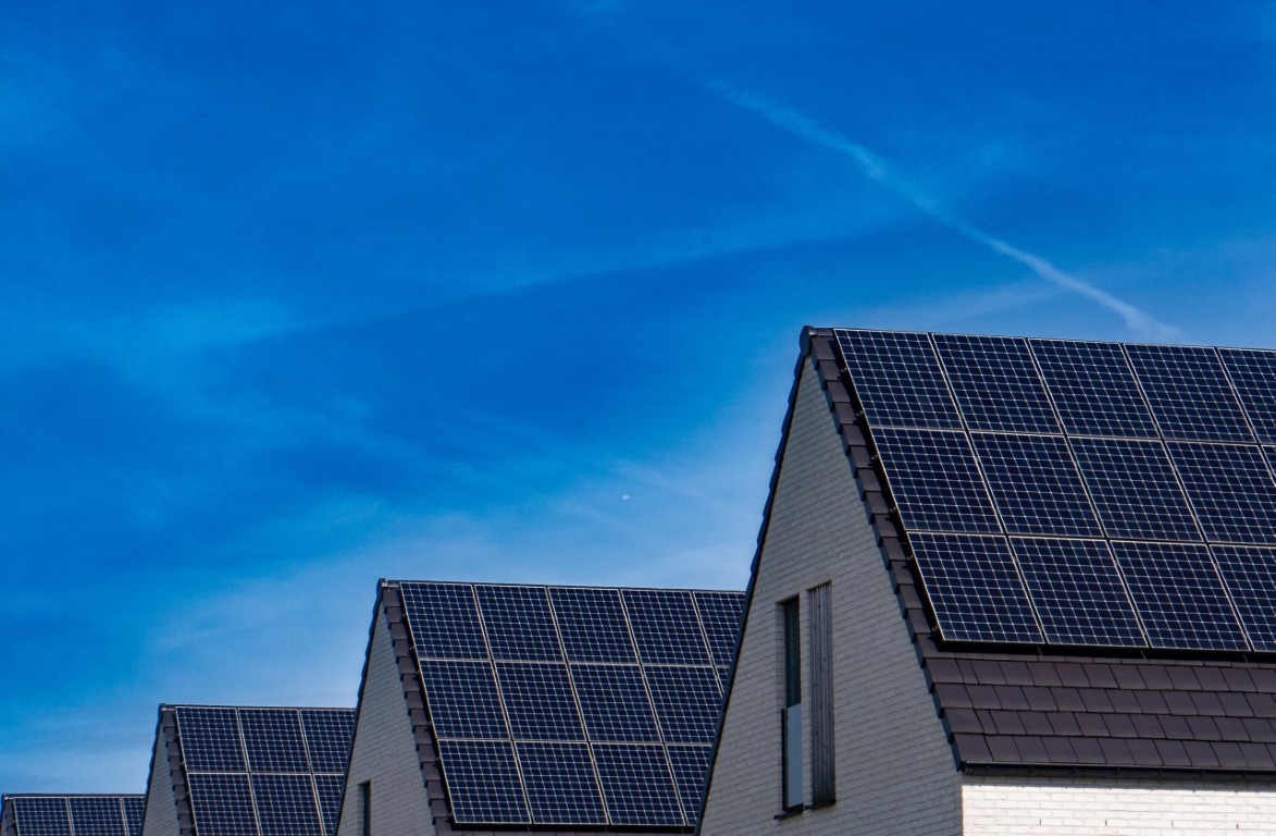 Solar panels on retrofitted homes